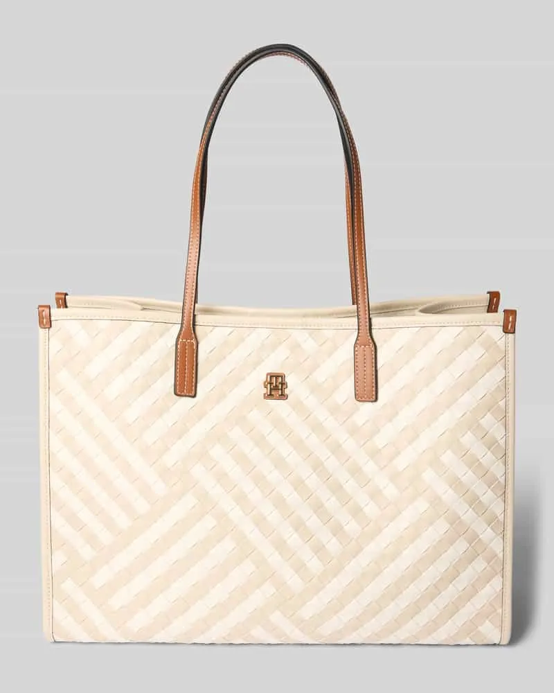 Tommy Hilfiger Henkeltasche mit Webmuster Ecru