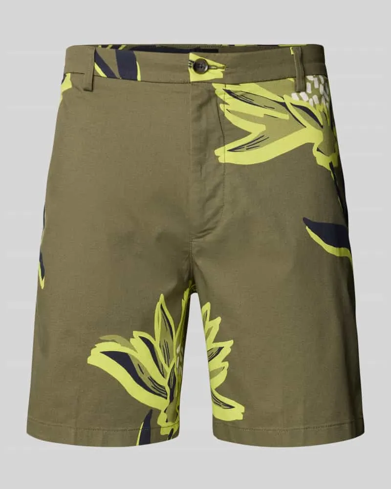 HUGO BOSS Regular Fit Bermudas mit Eingrifftaschen Modell 'Karlos Gruen