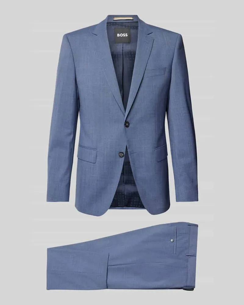 HUGO BOSS Anzug mit Strukturmuster Marine