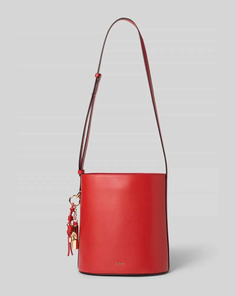 Furla Bucket Bag mit Logo-Applikation Modell 'Roxie Rot