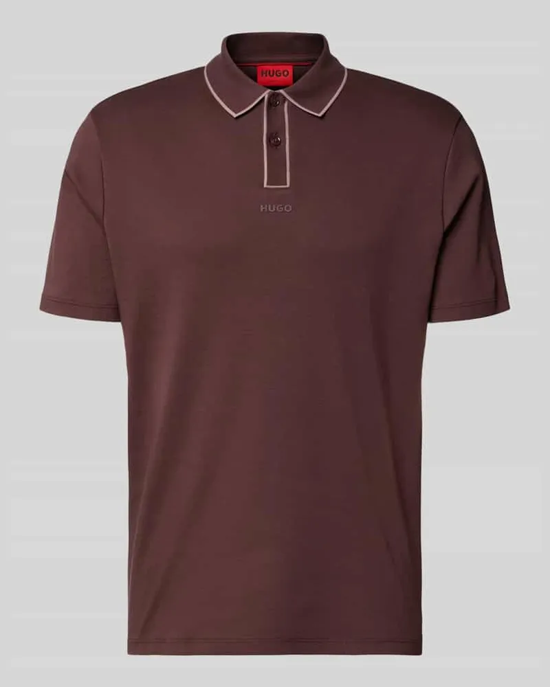 HUGO BOSS Regular Fit Poloshirt aus reiner Baumwolle Modell 'DALUMO Bordeaux