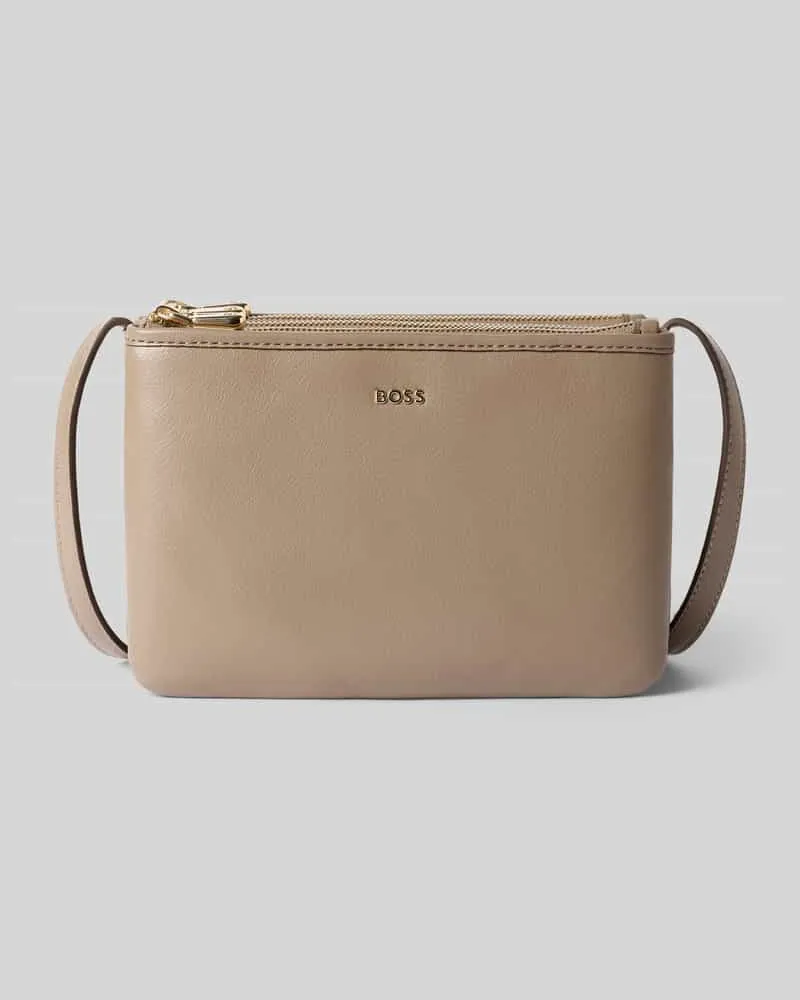 HUGO BOSS Umhängetasche aus echtem Leder Beige
