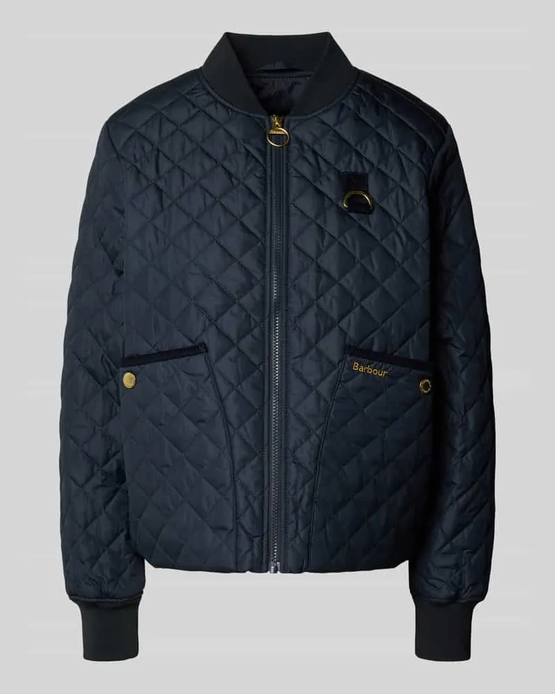 Barbour Regular Fit Steppjacke mit Reißverschluss Modell "REYNA Marine