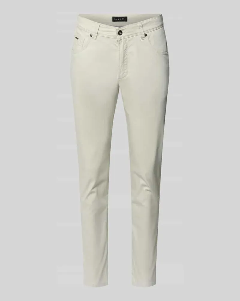 Bugatti Regular Fit Hose mit Eingrifftaschen Modell 'CORDOBA Kitt