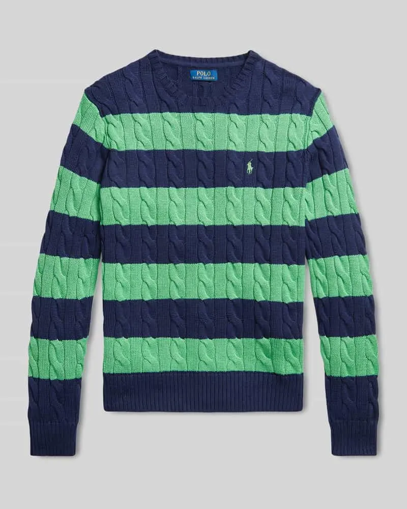 Ralph Lauren Regular Fit Strickpullover aus reiner Baumwolle Gruen