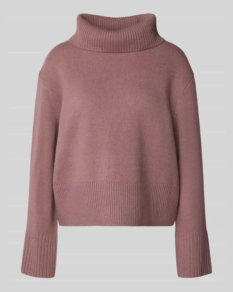 COMMA Strickpullover mit Rollkragen Mauve