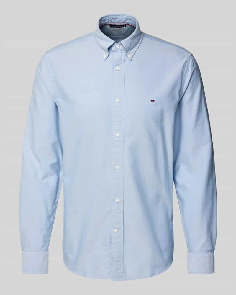 Tommy Hilfiger Regular Fit Freizeithemd mit Button-Down-Kragen Hellblau