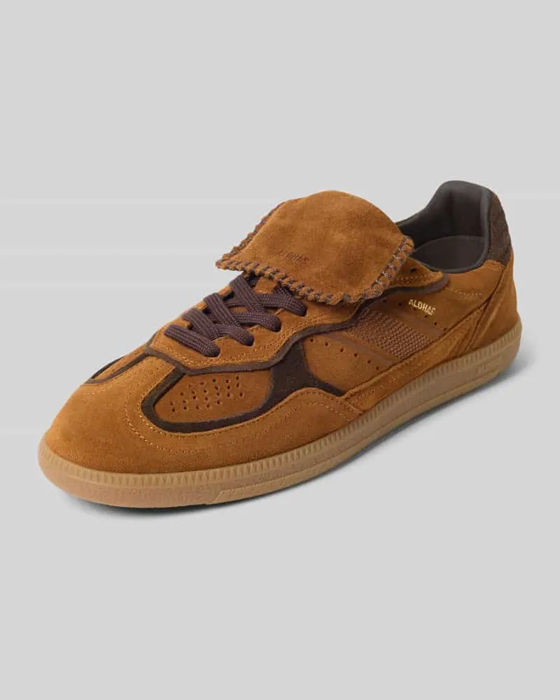 Alohas Sneaker mit Schnürverschluss Cognac