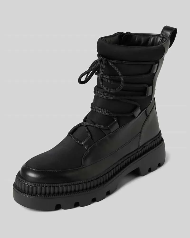 Marc Cain Schnürstiefel aus reinem Leder Black