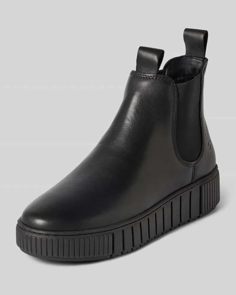 Tamaris Chelsea Boots aus echtem Rindsleder Black