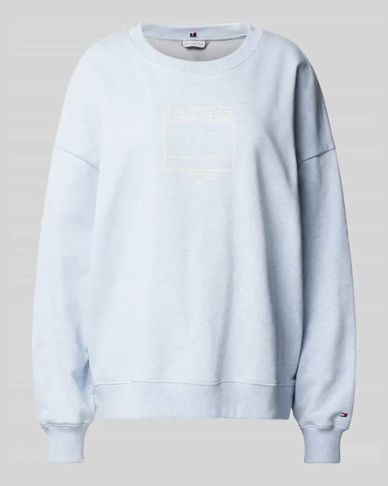 Tommy Hilfiger Oversized Sweatshirt mit Rundhalsausschnitt Hellblau