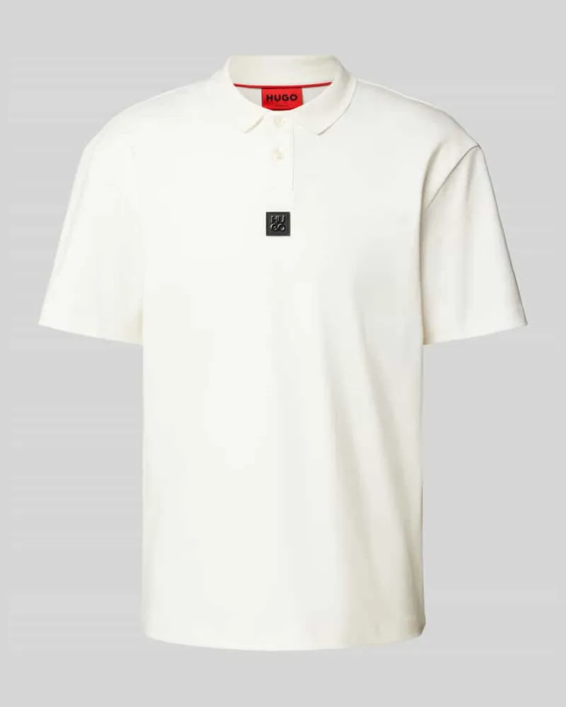 HUGO BOSS Poloshirt mit Label-Patch Modell 'Deabono Kitt