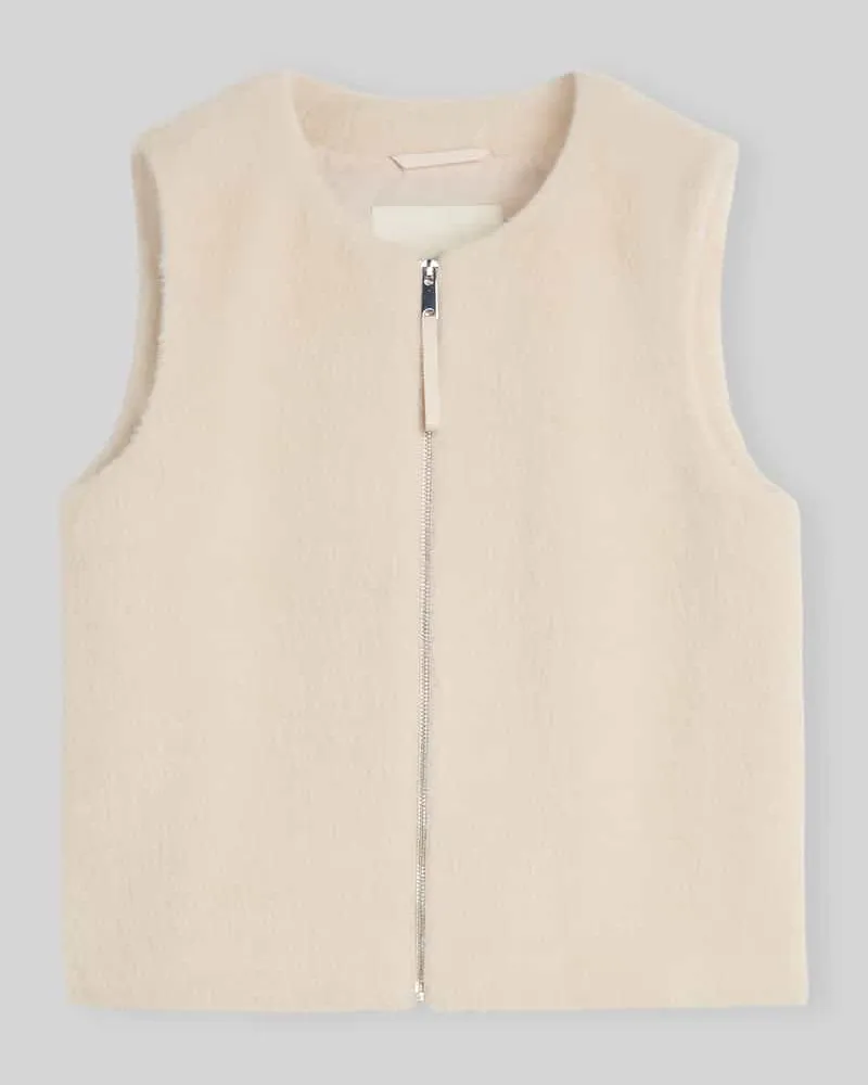 Tom Tailor Regular Fit Weste mit Reißverschluss Beige