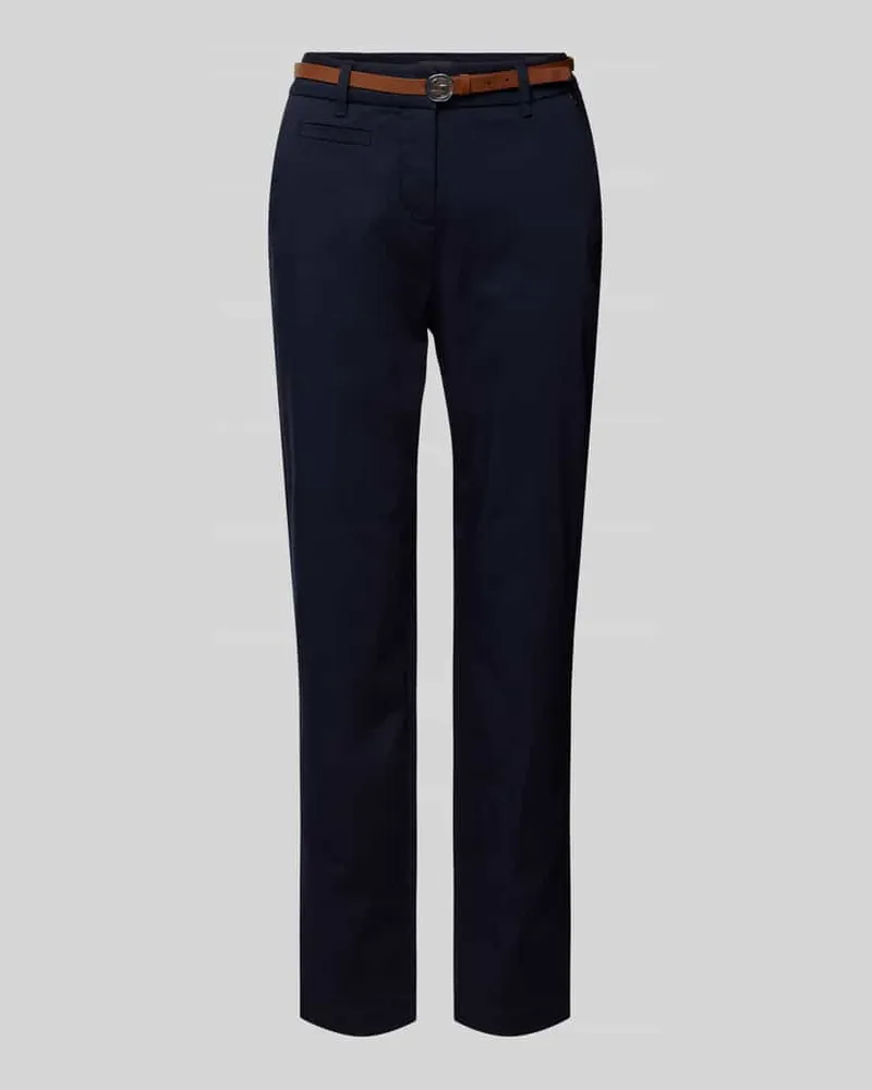 COMMA Chino mit Gürtel Marine