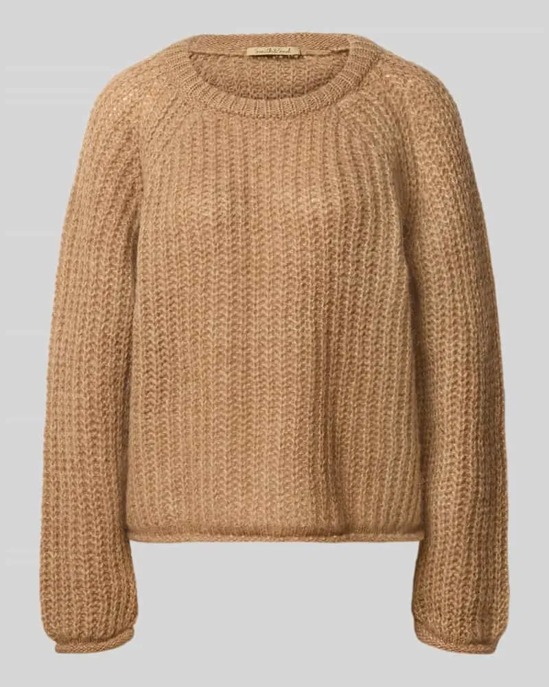 Smith & Soul Strickpullover mit Woll- und Mohair-Anteil Mittelbraun