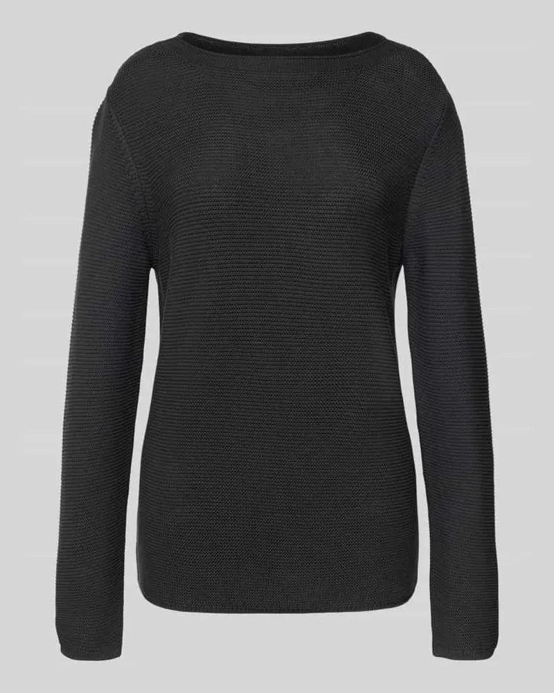 Marc O'Polo Regular Fit Strickpullover aus reiner Baumwolle Dunkelgrau