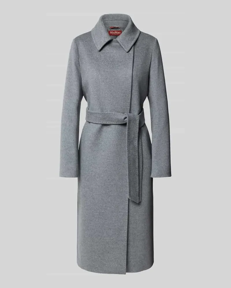 Max Mara Regular Fit Robenmantel aus reiner Schurwolle Modell 'BCOLLAG Mittelgrau