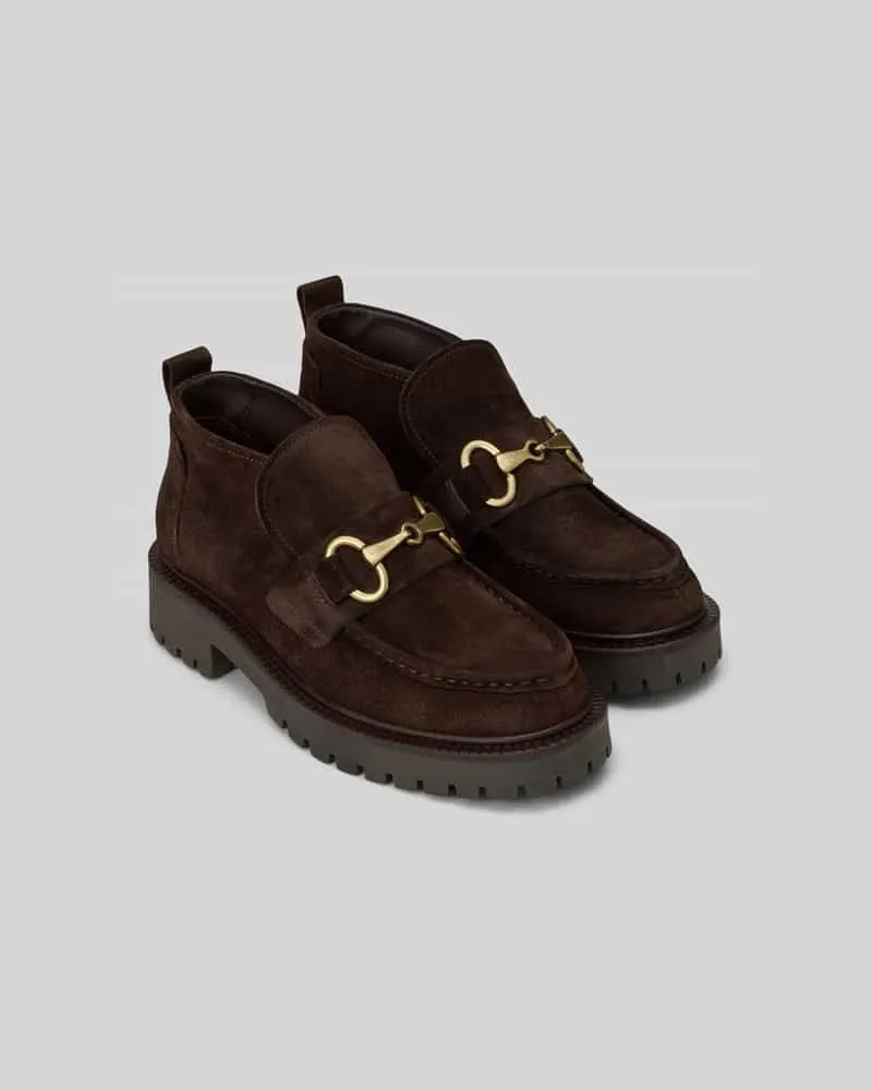 Marc O'Polo Loafer aus echtem Rindsleder Modell 'Phia 17 Dunkelbraun