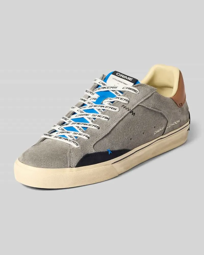 Crime Sneaker mit Label-Details Mittelgrau
