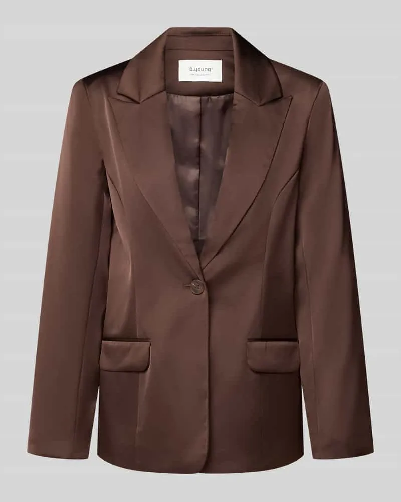 b.young Regular Fit Blazer mit Pattentaschen Modell 'EVIE Schoko