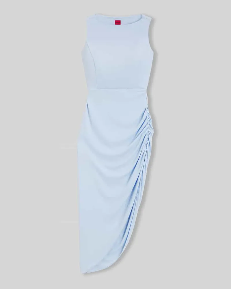 HUGO BOSS Slim Fit Freizeitkleid mit Raffungen Hellblau