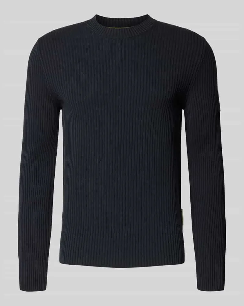 Marc O'Polo Regular Fit Strickpullover aus reiner Baumwolle -  × DFB Travel Collection Dunkelblau
