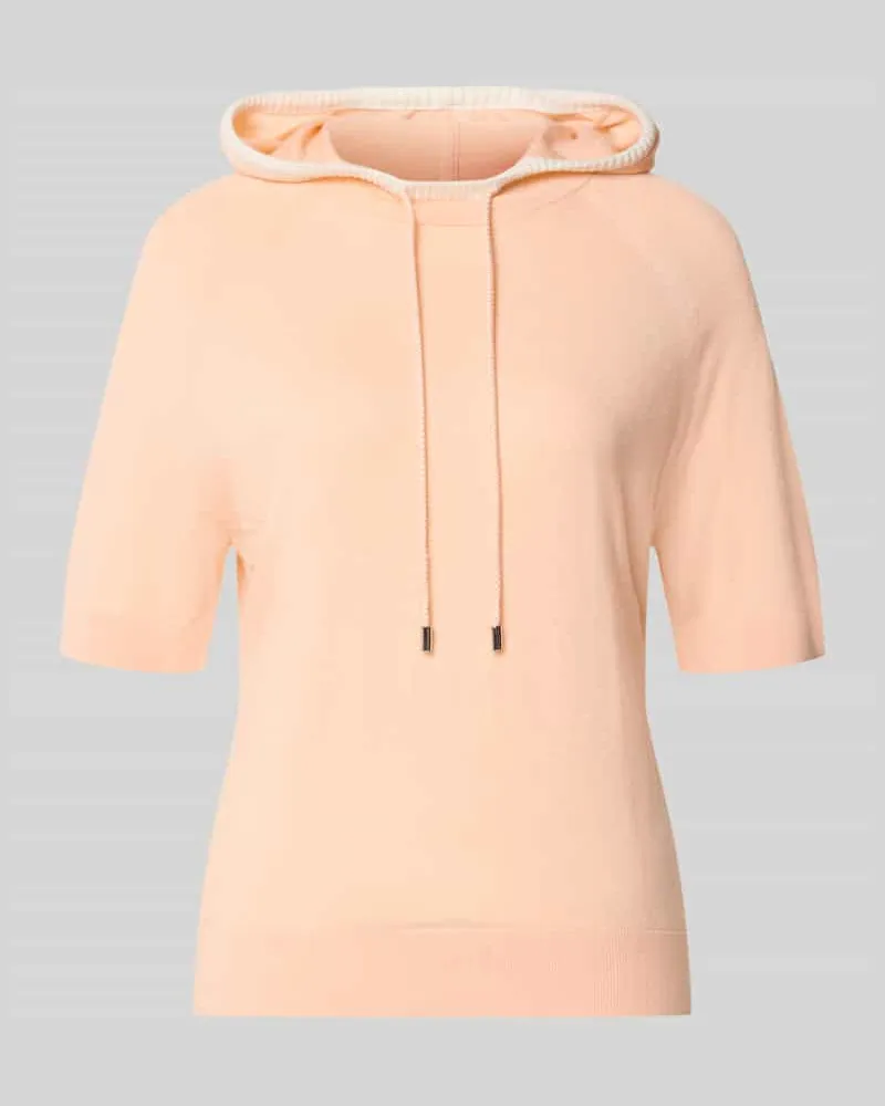 Marc Cain Relaxed Fit Hoodie aus Woll-Mix Apricot