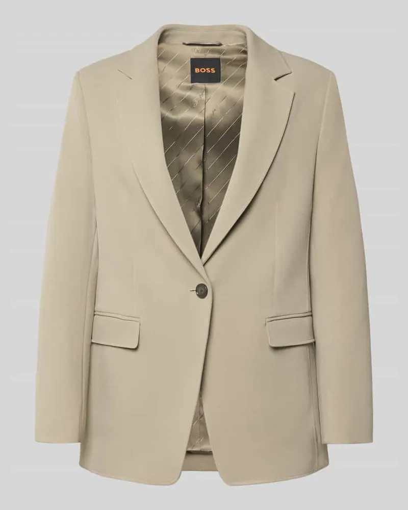 HUGO BOSS Regular Fit Longblazer mit Pattentaschen Modell 'C_Jabla3 Schilf