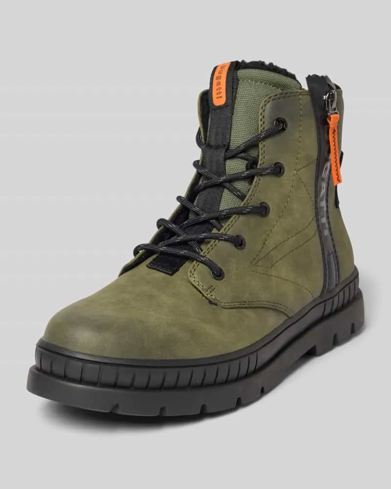 Bugatti Schnürboots mit Reißverschluss Modell 'Pallario Smaragd
