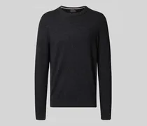 Regular Fit Kaschmirpullover mit Rundhalsausschnitt