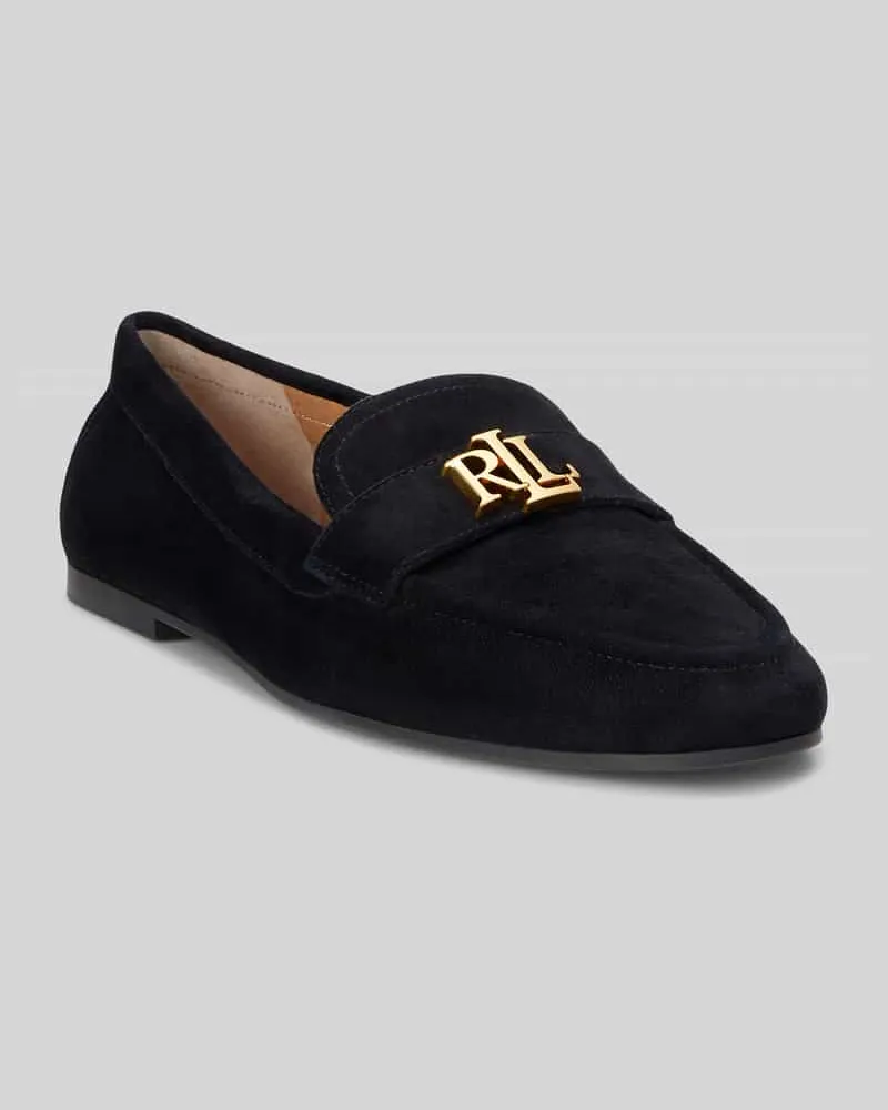 Ralph Lauren Loafer aus echtem Veloursleder Black