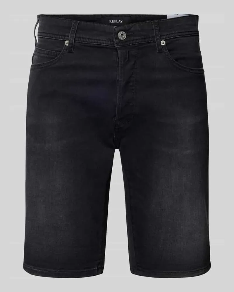 Replay Jeansshort mit Knopfverschluss Modell 'RBJ.901 Black