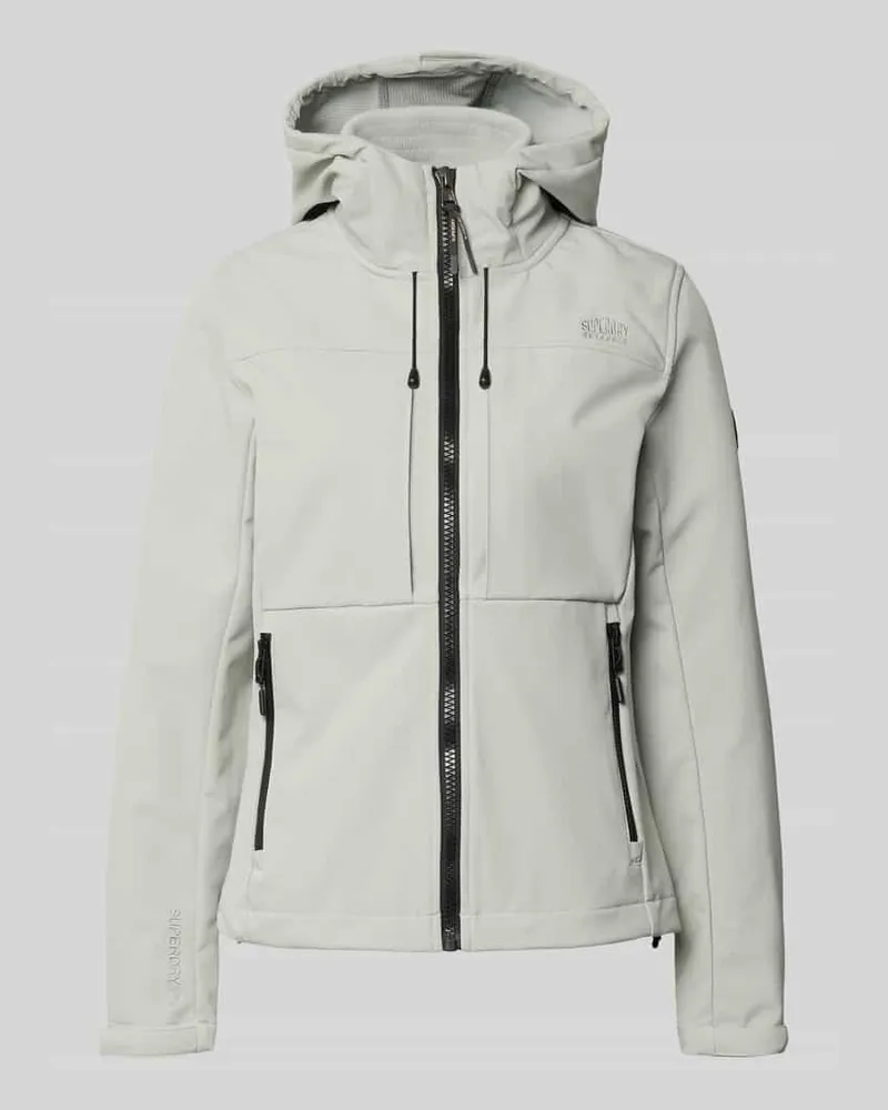 Superdry. Trekker Jacke mit Kapuze und Label-Patch Schilf