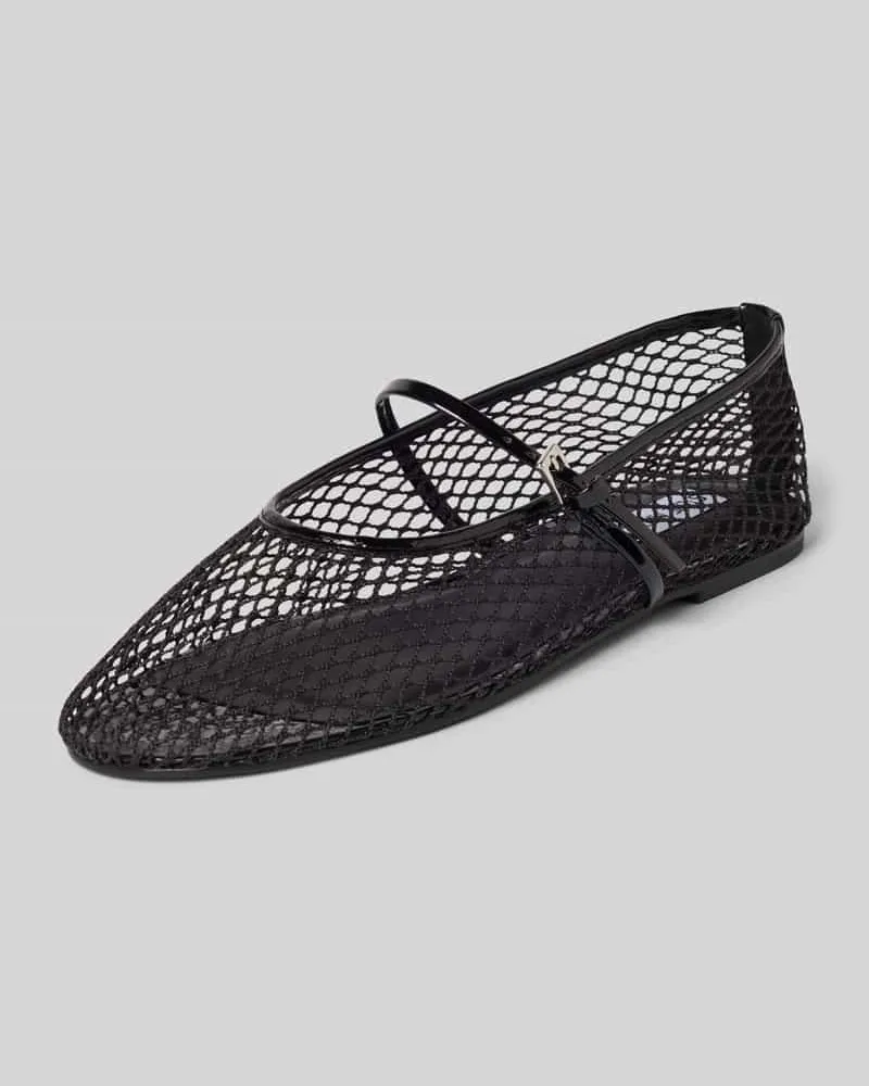 Steve Madden Semitransparente Ballerinas Modell 'MAGS Black