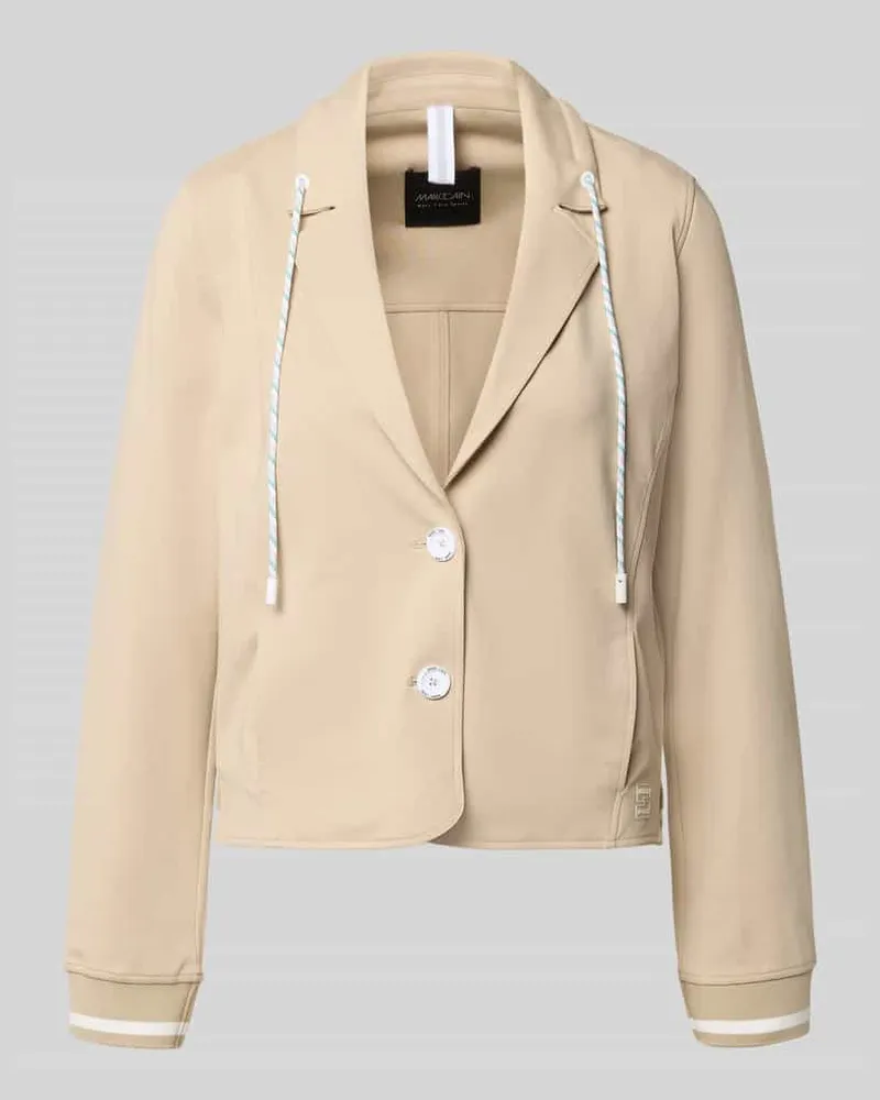 Marc Cain Regular Fit Blazer mit Eingrifftaschen Sand