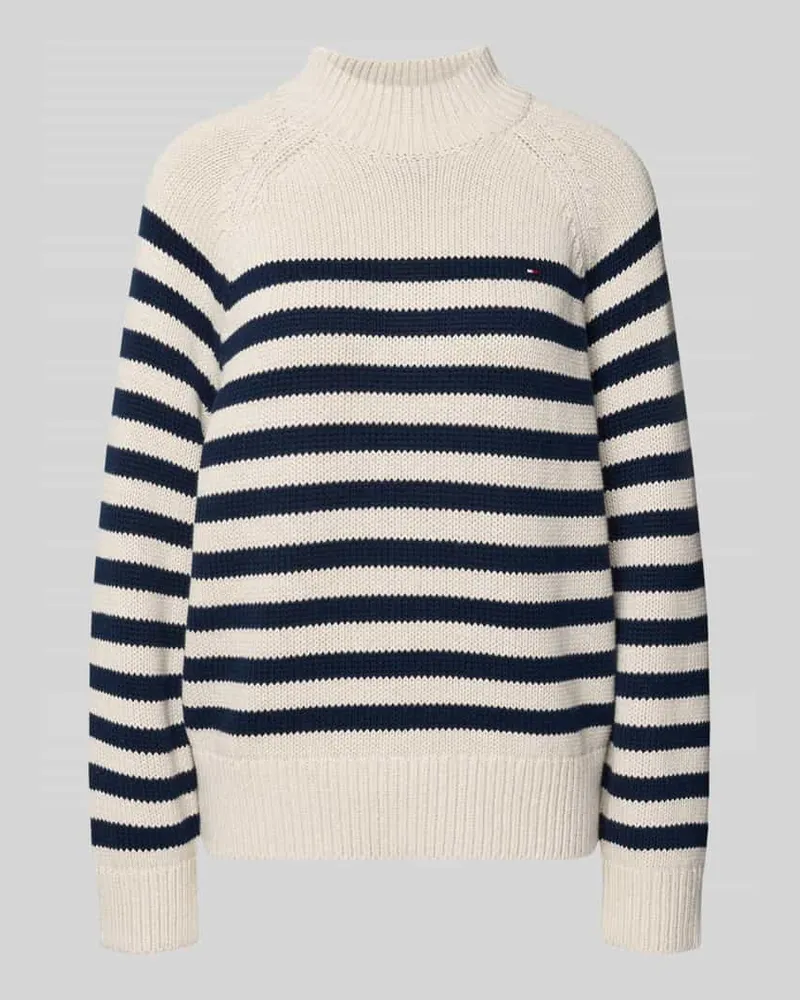 Tommy Hilfiger Loose Fit Strickpullover aus reiner Baumwolle Taupe