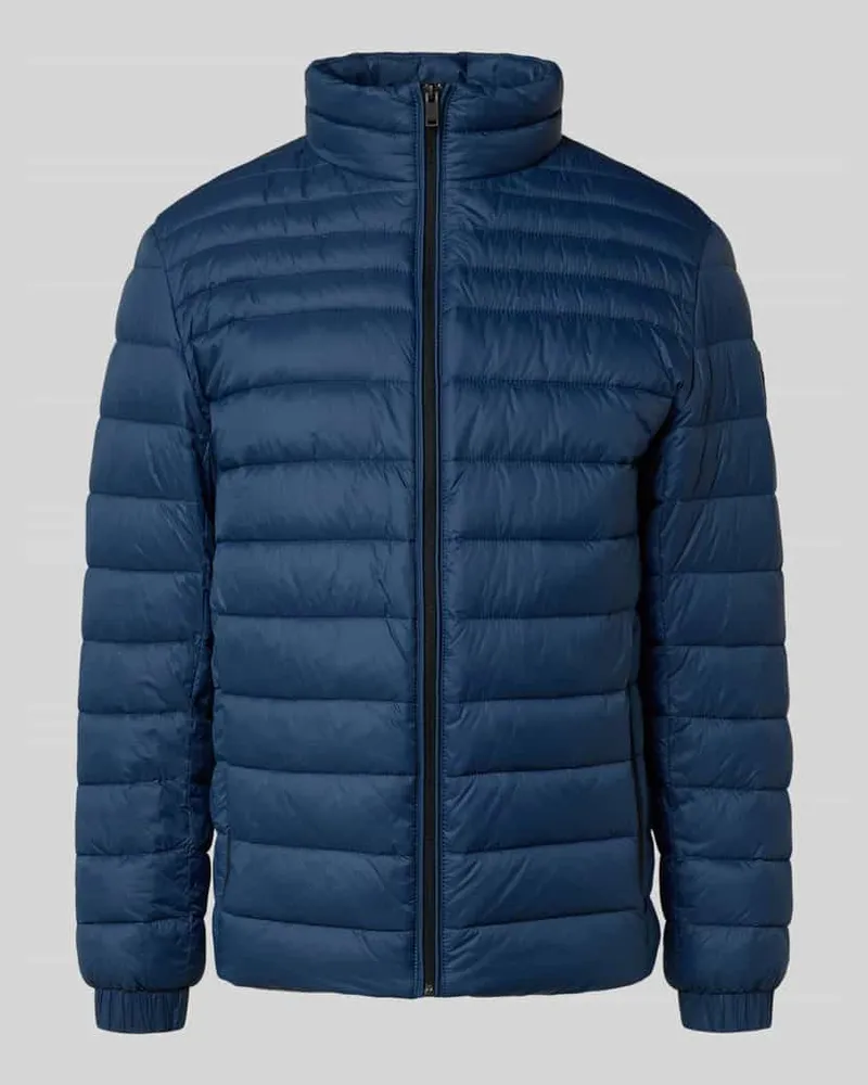 HUGO BOSS Slim Fit Steppjacke mit Label-Patch Modell 'ODEN2 Rauchblau