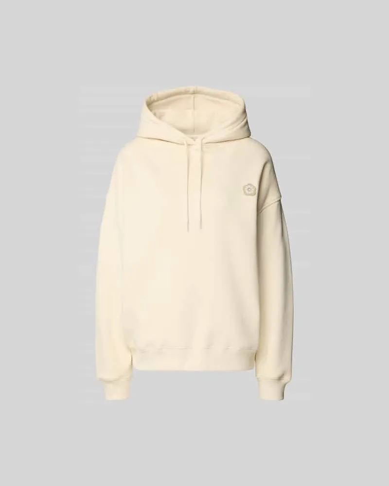 Kenzo Oversized Hoodie mit Label-Print Ecru