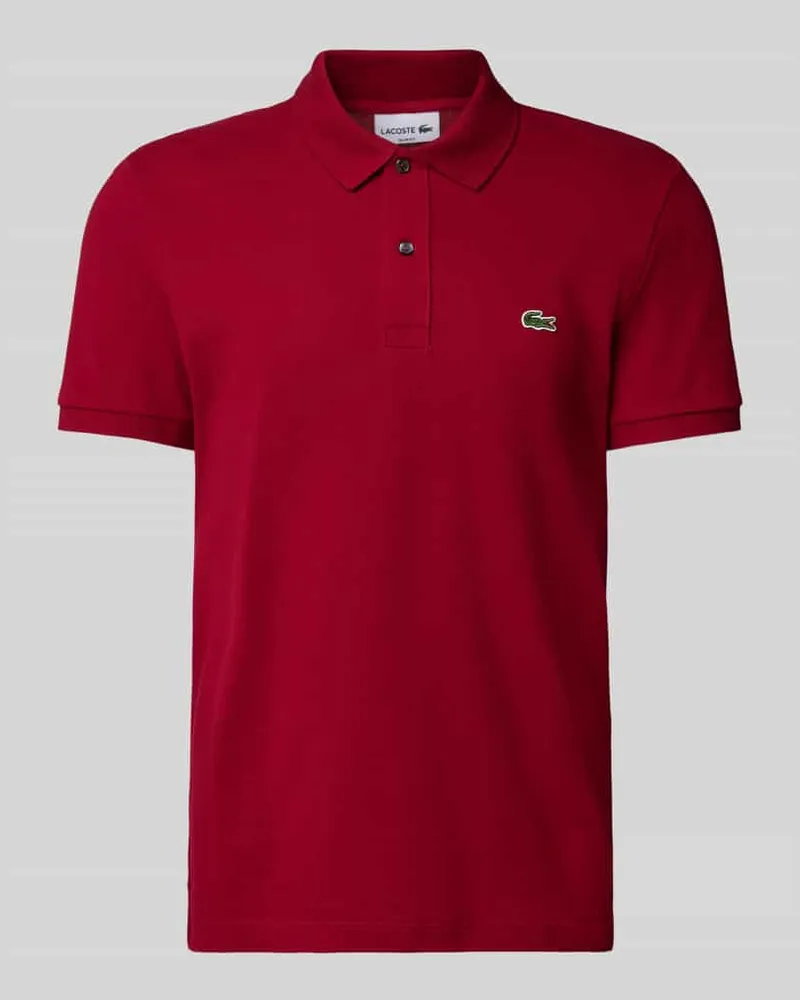 Lacoste Slim Fit Poloshirt aus reiner Baumwolle Bordeaux