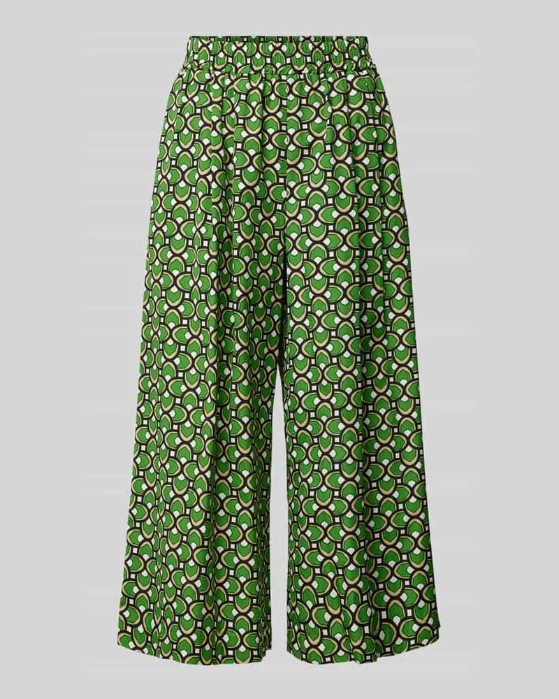 Max Mara Wide Leg Stoffhose mit gelegten Falten Modell 'VIRGIN Gruen