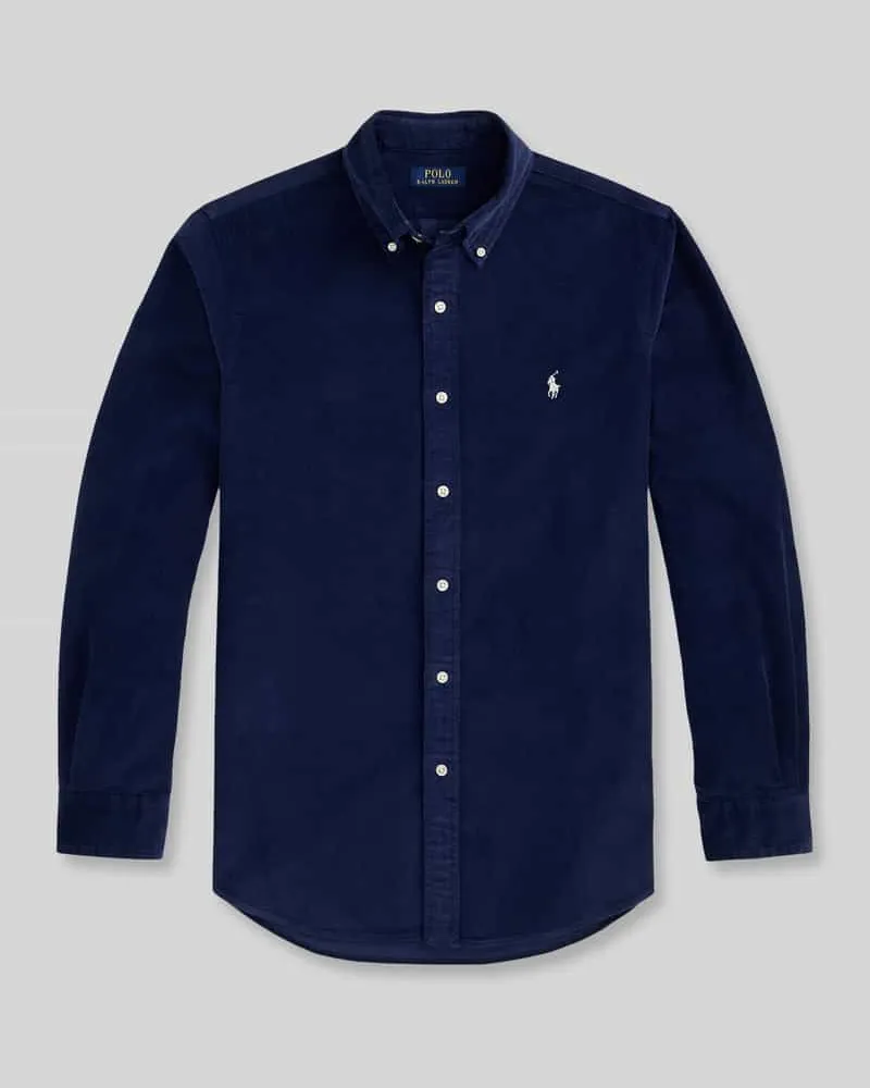 Ralph Lauren Custom Fit Freizeithemd aus reiner Baumwolle Marine