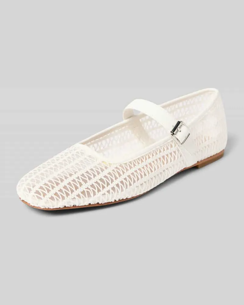Inuovo Ballerinas in semitransparentem Design Weiss