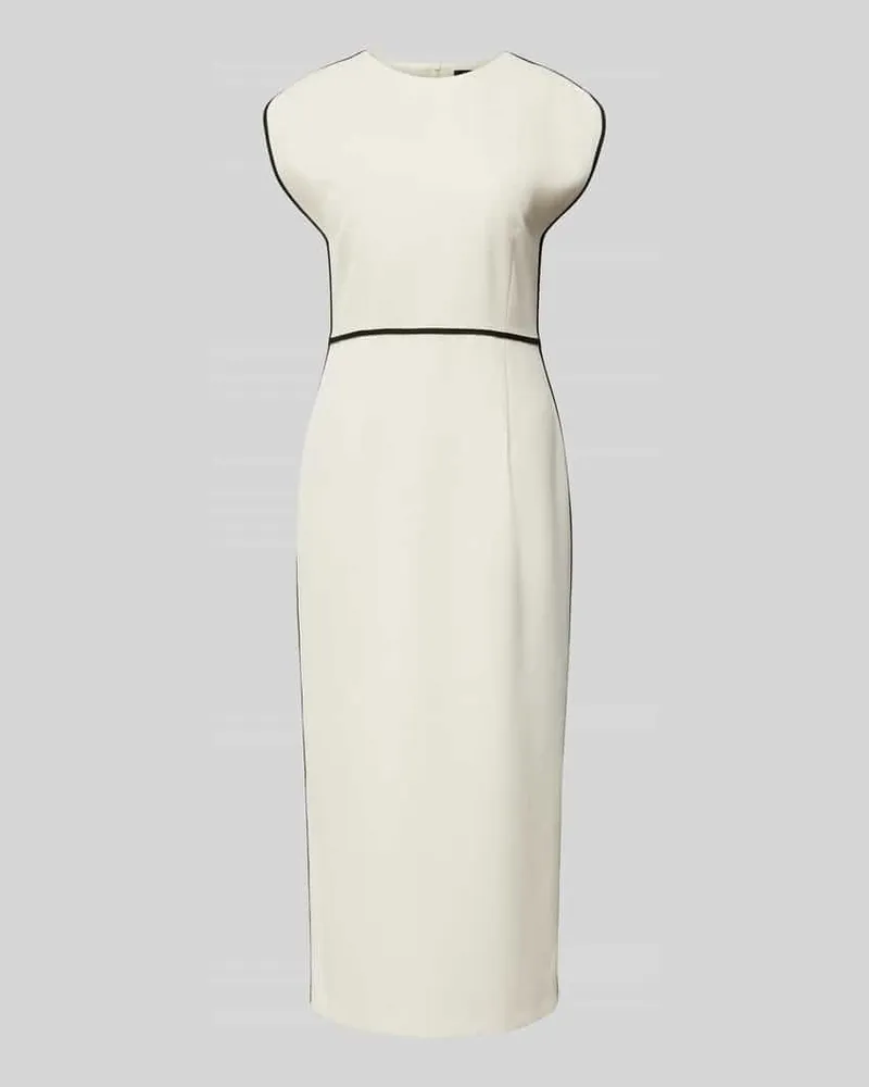 HUGO BOSS Etuikleid aus Schurwoll-Mix Modell 'Detira Offwhite