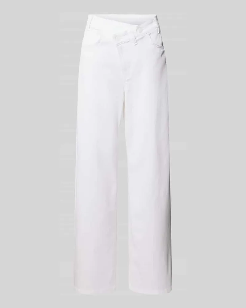 Cambio Regular Fit Baggy Jeans aus Lyocell-Baumwoll-Mix Weiss