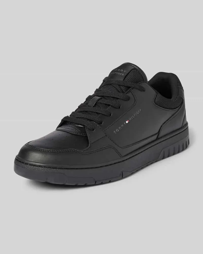 Tommy Hilfiger Sneaker aus Leder mit Label-Detail Black