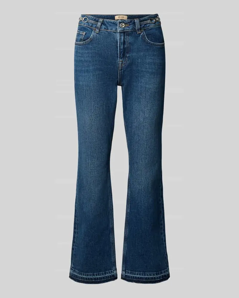 Mos Mosh Flared Fit Jeans aus elastischem Baumwoll-Mix Modell 'Ashley Jeansblau