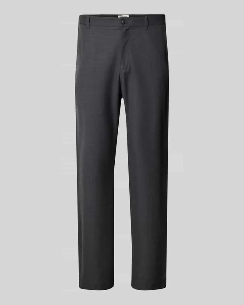 Wood Wood Hose aus Woll-Mix mit Gesäßtaschen Modell 'Henry trousers Mittelgrau