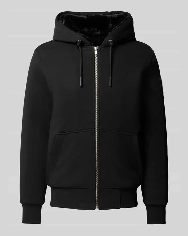 Moose Knuckles Sweatjacke mit Teddyfutter Modell 'classic bunny Black