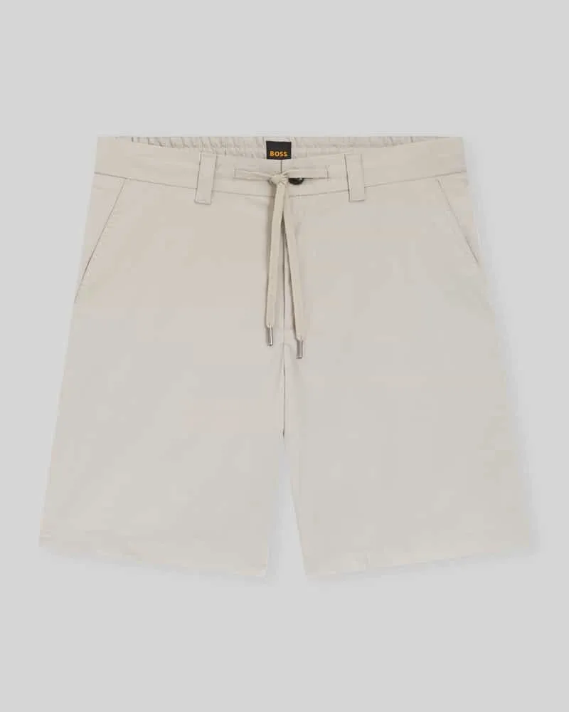 HUGO BOSS Regular Fit Chino-Shorts aus Baumwoll-Mix Beige