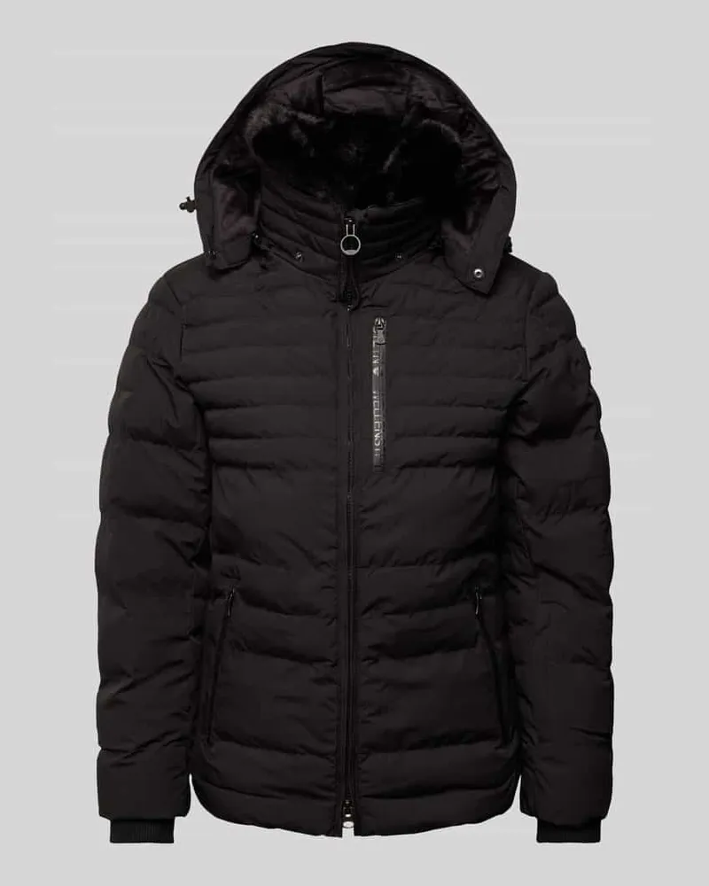Wellensteyn Steppjacke mit Label-Details Modell 'POLAR Black